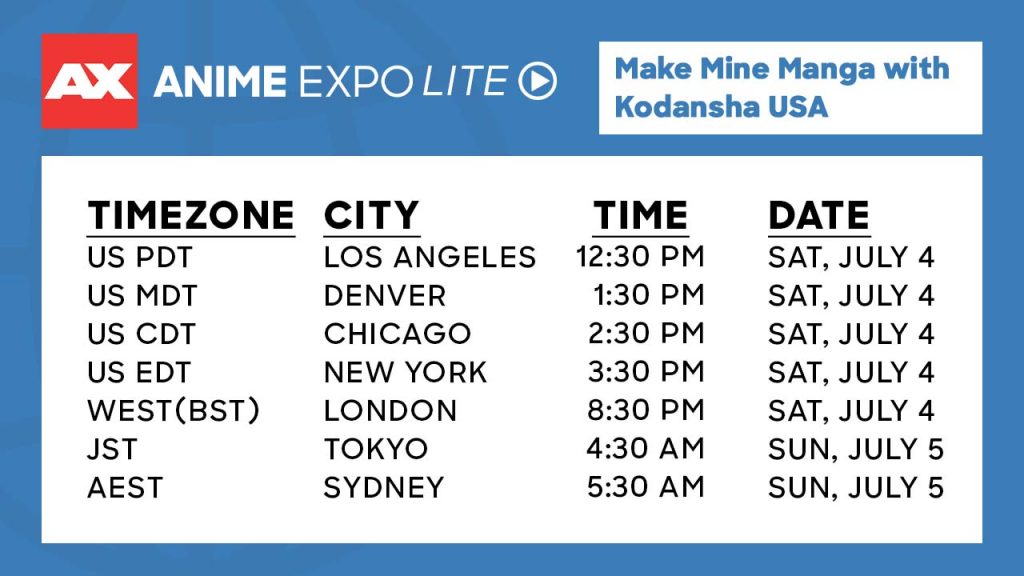 Make Mine Manga with Kodansha USA Publishing Panel at Anime Expo Lite! -  Anime Expo