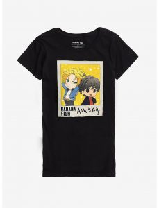 Banana Fish Ash & Eiji Chibi Photo Girls T-Shirt