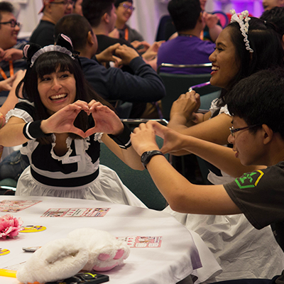 maid cafe anime expo convention angeles los