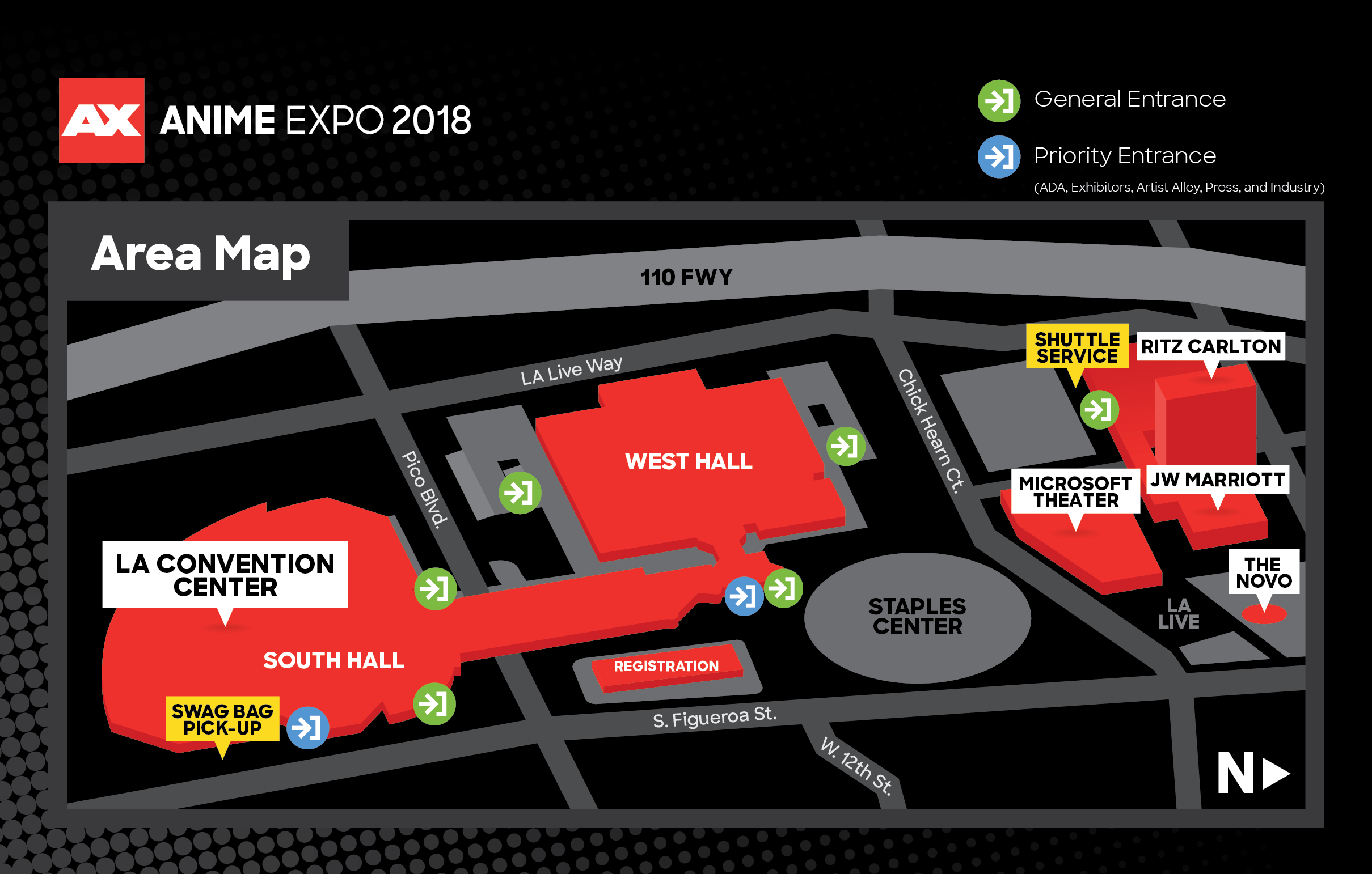 AX8x5AreaMap180307 Area Map  Anime Expo