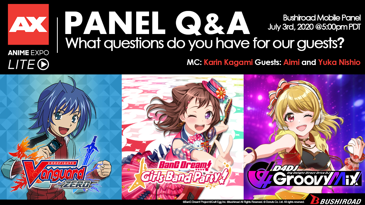 Anime Expo Lite to Host Bushiroad Mobile Panel! Anime Expo