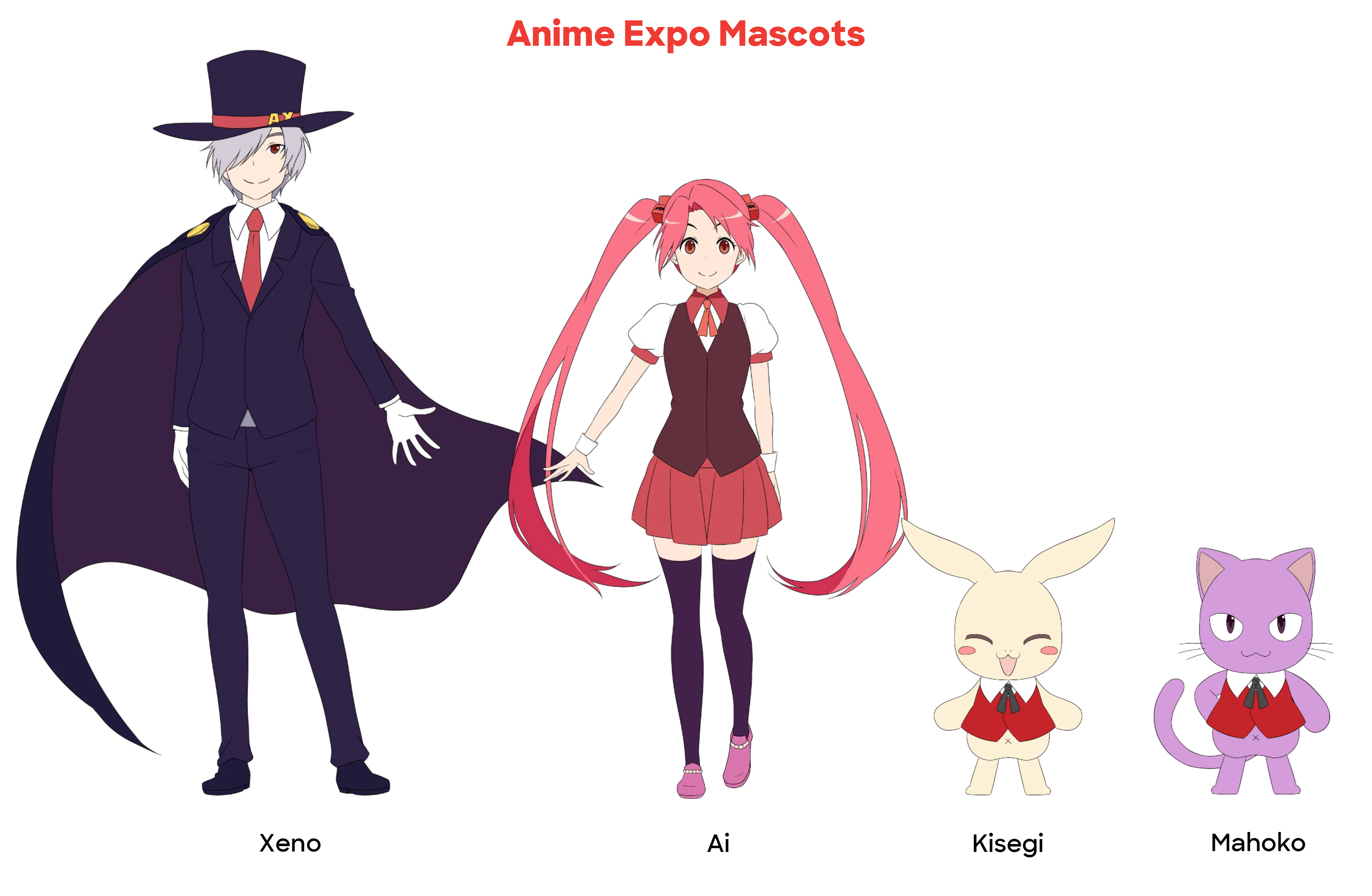 AnimeExpoMascotCharacterReferenceSheetMax  Anime Expo