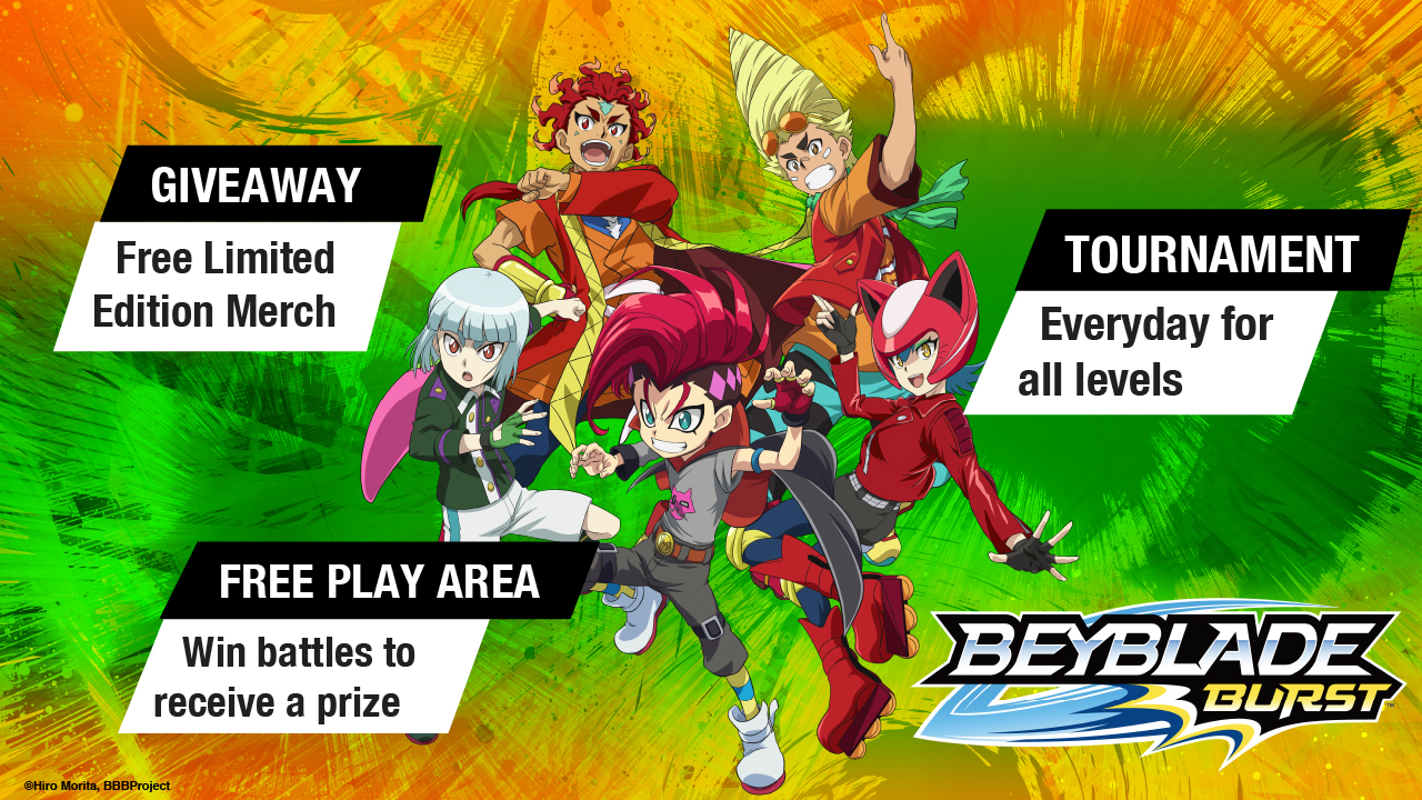 BEYBLADE BURST! Experience the thrill of Bey battles at our booth! - Anime  Expo