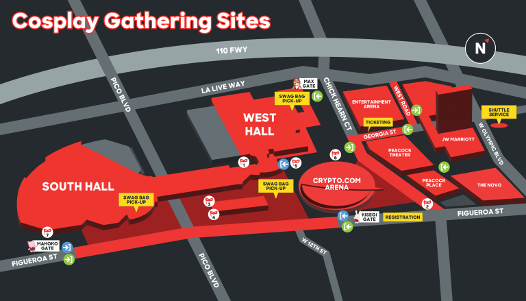 AX 26 - Map_Cosplay Gathering Sites - Anime Expo